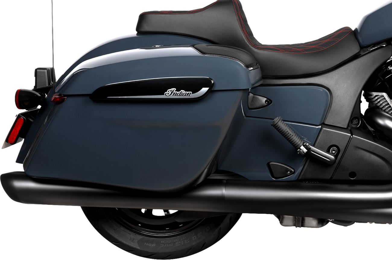 DRAG SPECIALTIES SEATS Predator III 2-Up Seat - Vinyl - Double Diamond - Red Stitch - Chieftain '25/Challenger '20-'25 4720D