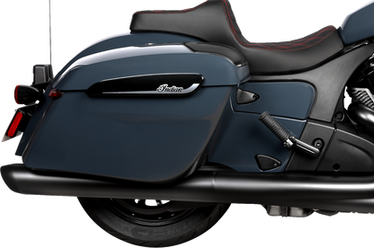 DRAG SPECIALTIES SEATS Predator III 2-Up Seat - Vinyl - Double Diamond - Red Stitch - Chieftain '25/Challenger '20-'25 4720D