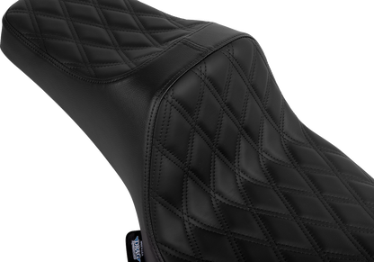 DRAG SPECIALTIES SEATS Predator III 2-Up Seat - Vinyl/Solar Leather - Double Diamond - Chieftain '25/Challenger '20-'25 4720F