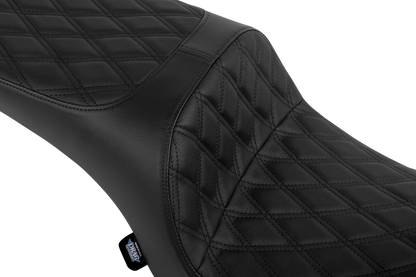 DRAG SPECIALTIES SEATS Freedom Seat - Vinyl - Double Diamond Black Stitch - Challenger '20-'25/Chieftain '25 4722B