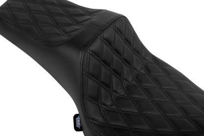 DRAG SPECIALTIES SEATS Predator III 2-Up Seat - Vinyl - Double Diamond - Black Stitch - Chieftain '25/Challenger '20-'25 4720B
