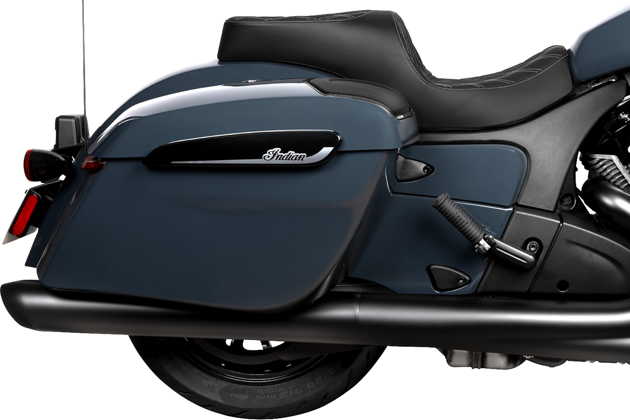 DRAG SPECIALTIES SEATS Freedom Seat - Vinyl - Double Diamond Silver Stitch - Challenger '20-'25/Chieftain '25 4722C