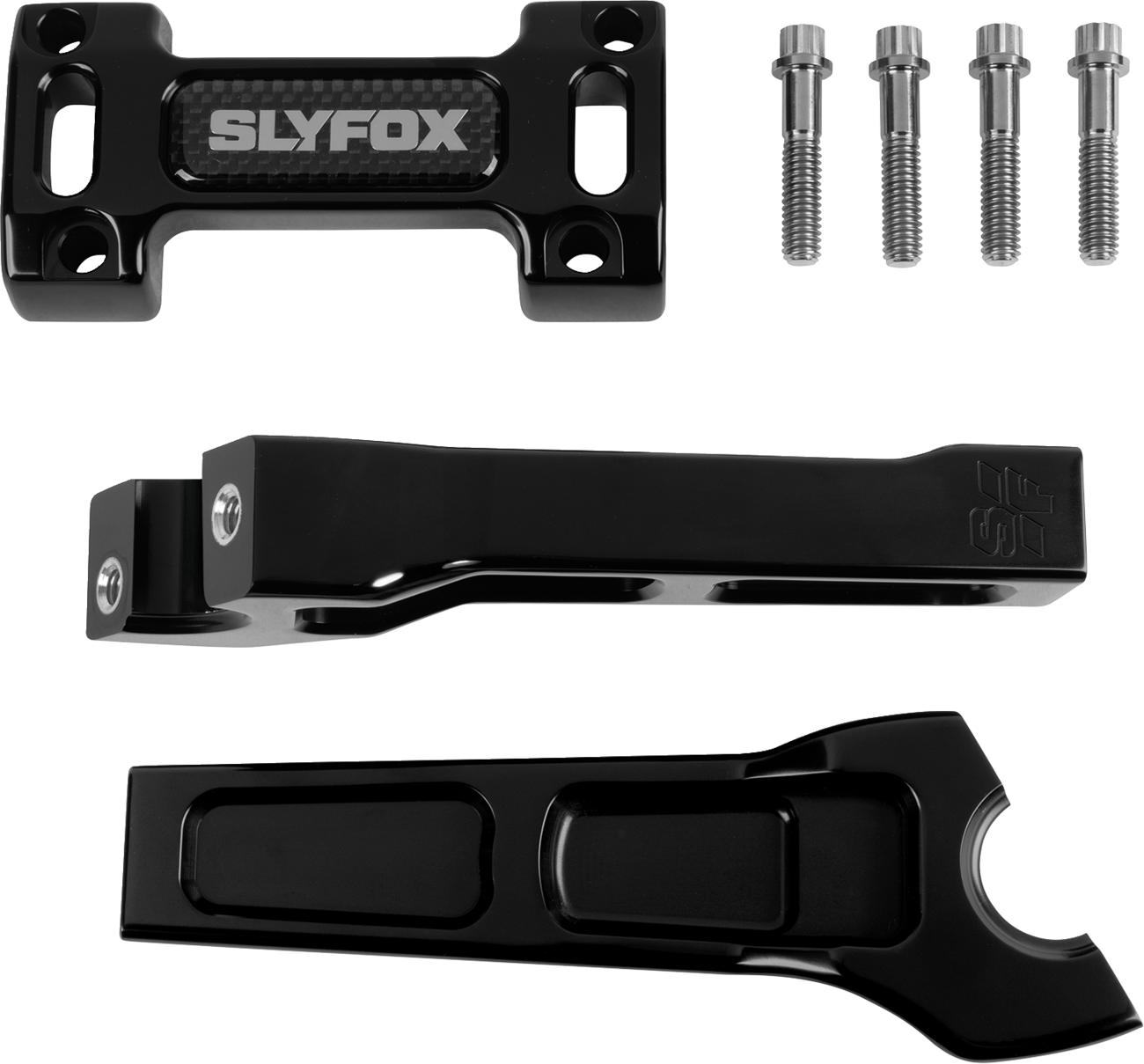SLYFOX Handlebar Riser Kit - Straight - 1" Clamping - 6" Rise - Black SF-1001-06-B