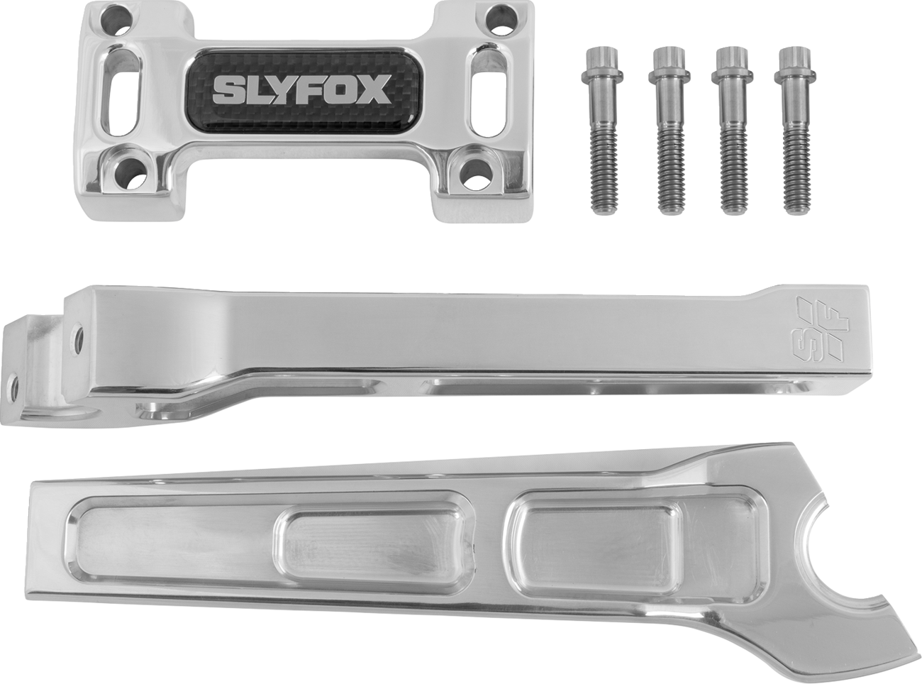 SLYFOX Handlebar Riser Kit - Straight - 1" Clamping - 8" Rise - Raw SF-1001-08-R