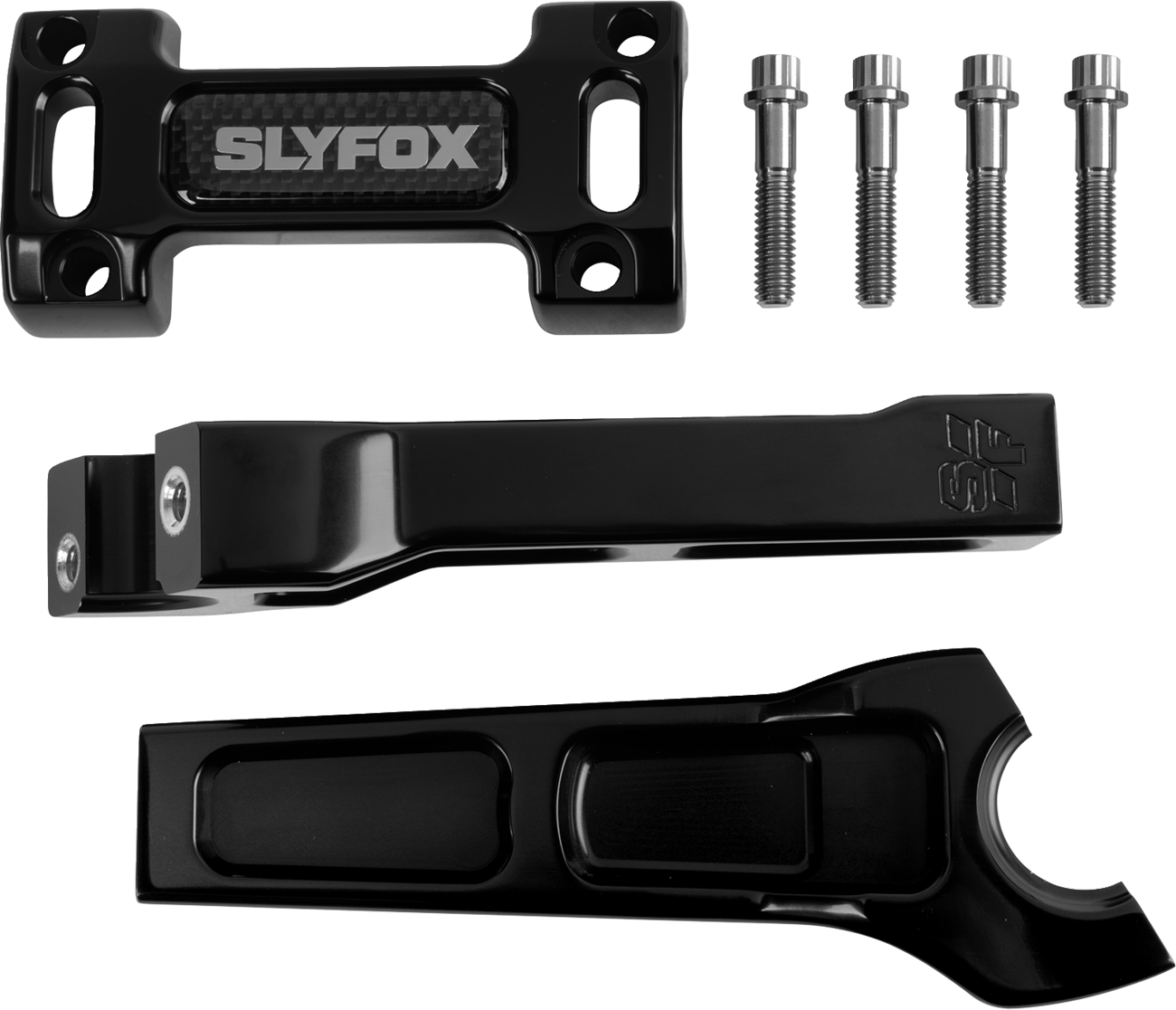SLYFOX Handlebar Riser Kit - Straight - 1-1/8" Clamping - 6" Rise - Black SF-1003-06-B