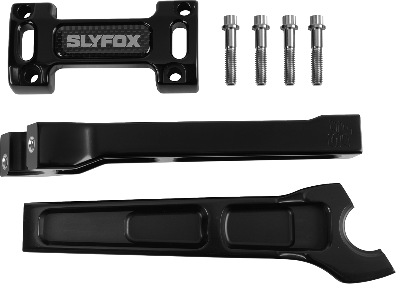 SLYFOX Handlebar Riser Kit - Straight - 1-1/8" Clamping - 8" Rise - Black SF-1003-08-B