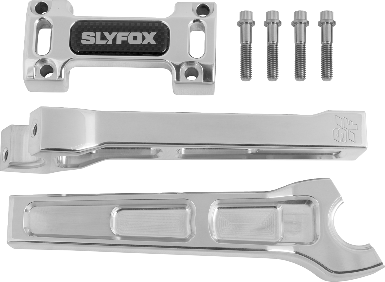 SLYFOX Handlebar Riser Kit - Straight - 1-1/8" Clamping - 8" Rise - Raw SF-1003-08-R