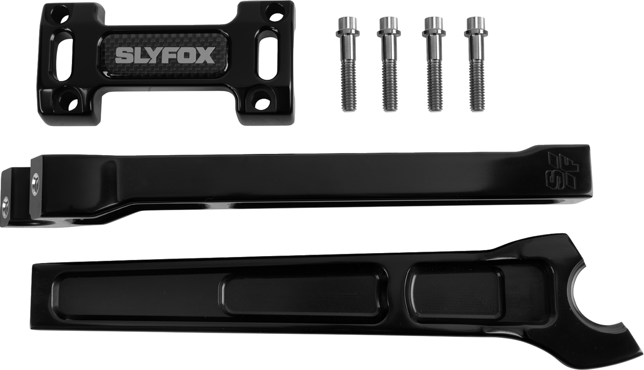 SLYFOX Handlebar Riser Kit - Straight - 1-1/8" Clamping - 10" Rise - Black SF-1003-10-B
