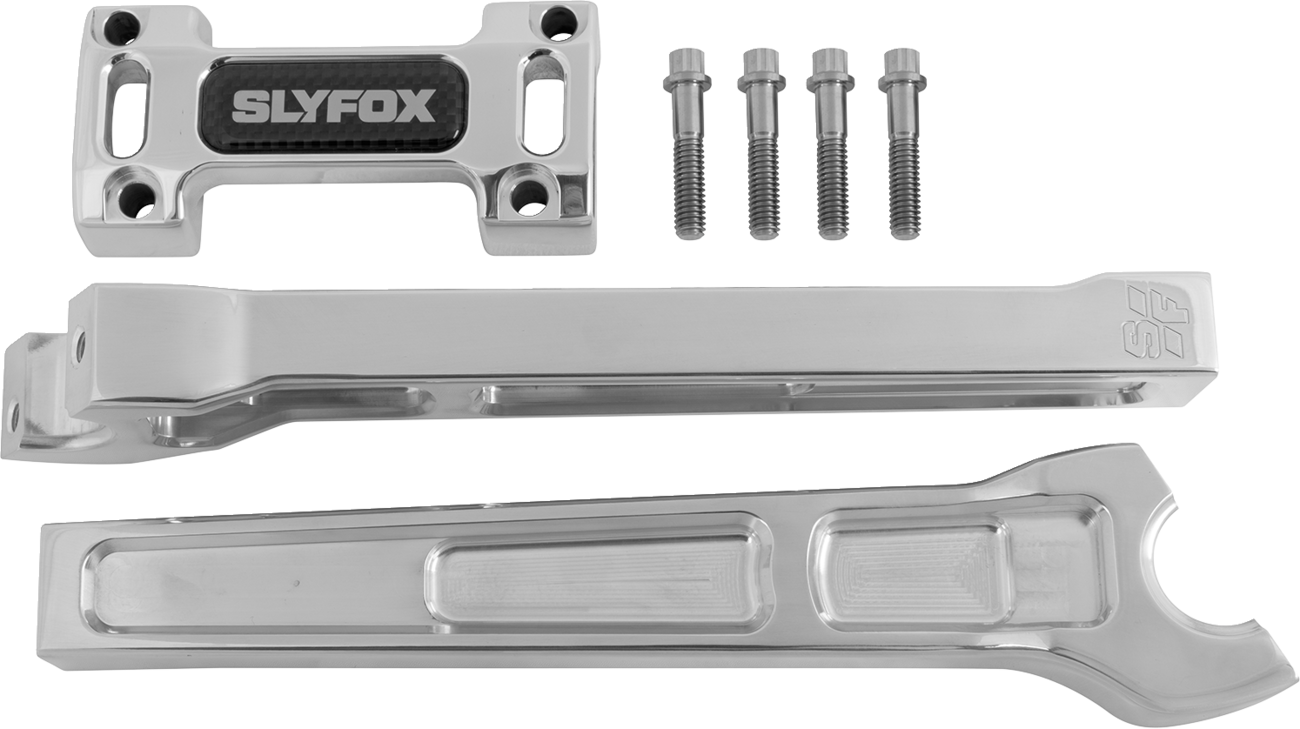 SLYFOX Handlebar Riser Kit - Straight - 1-1/8" Clamping - 10" Rise - Raw SF-1003-10-R