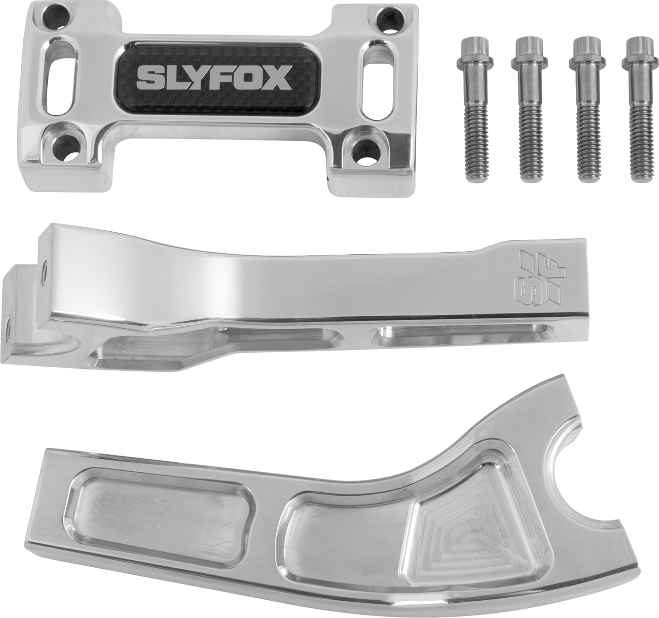 SLYFOX Handlebar Riser Kit - Pullback - 1-1/8" Clamping - 6" Rise - Raw SF-1004-06-R