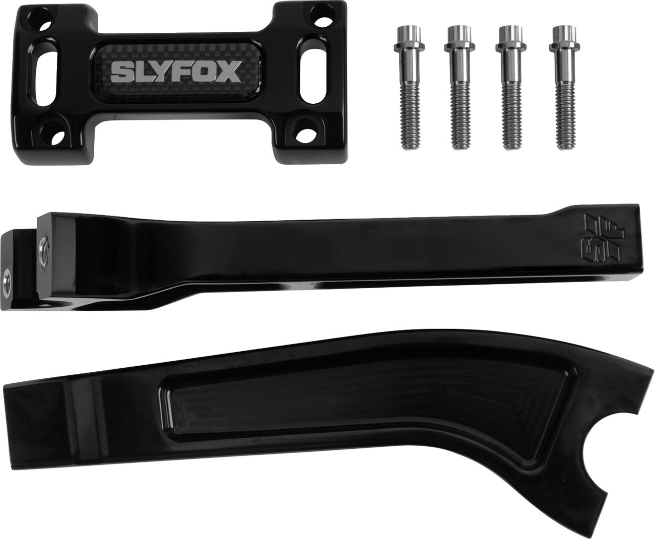 SLYFOX Handlebar Riser Kit - Pullback - 1-1/8" Clamping - 8" Rise - Black SF-1004-08-B