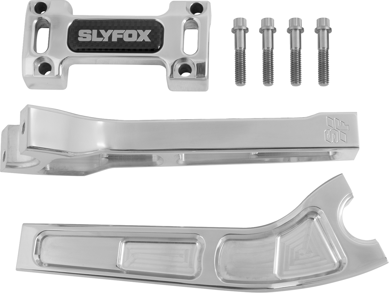 SLYFOX Handlebar Riser Kit - Pullback - 1-1/8" Clamping - 8" Rise - Raw SF-1004-08-R