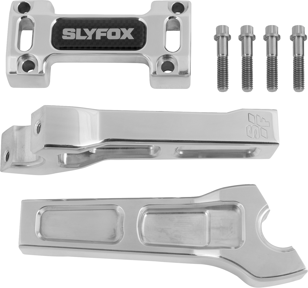 SLYFOX Handlebar Riser Kit - Straight - 1" Clamping - 6" Rise - Raw SF-1001-06-R
