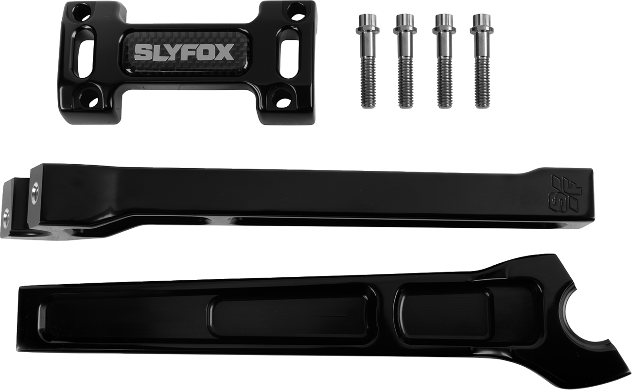 SLYFOX Handlebar Riser Kit - Straight - 1" Clamping - 10" Rise - Black SF-1001-10-B