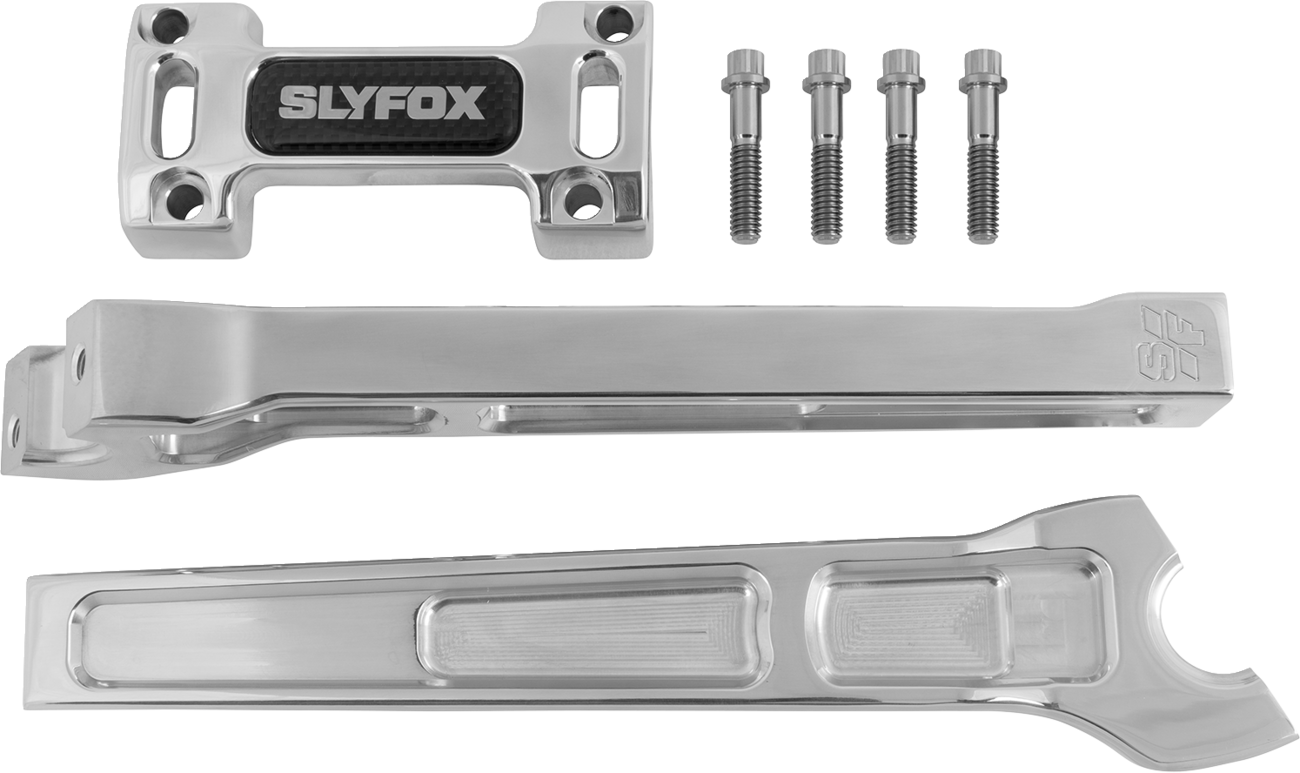 SLYFOX Handlebar Riser Kit - Straight - 1" Clamping - 10" Rise - Raw SF-1001-10-R