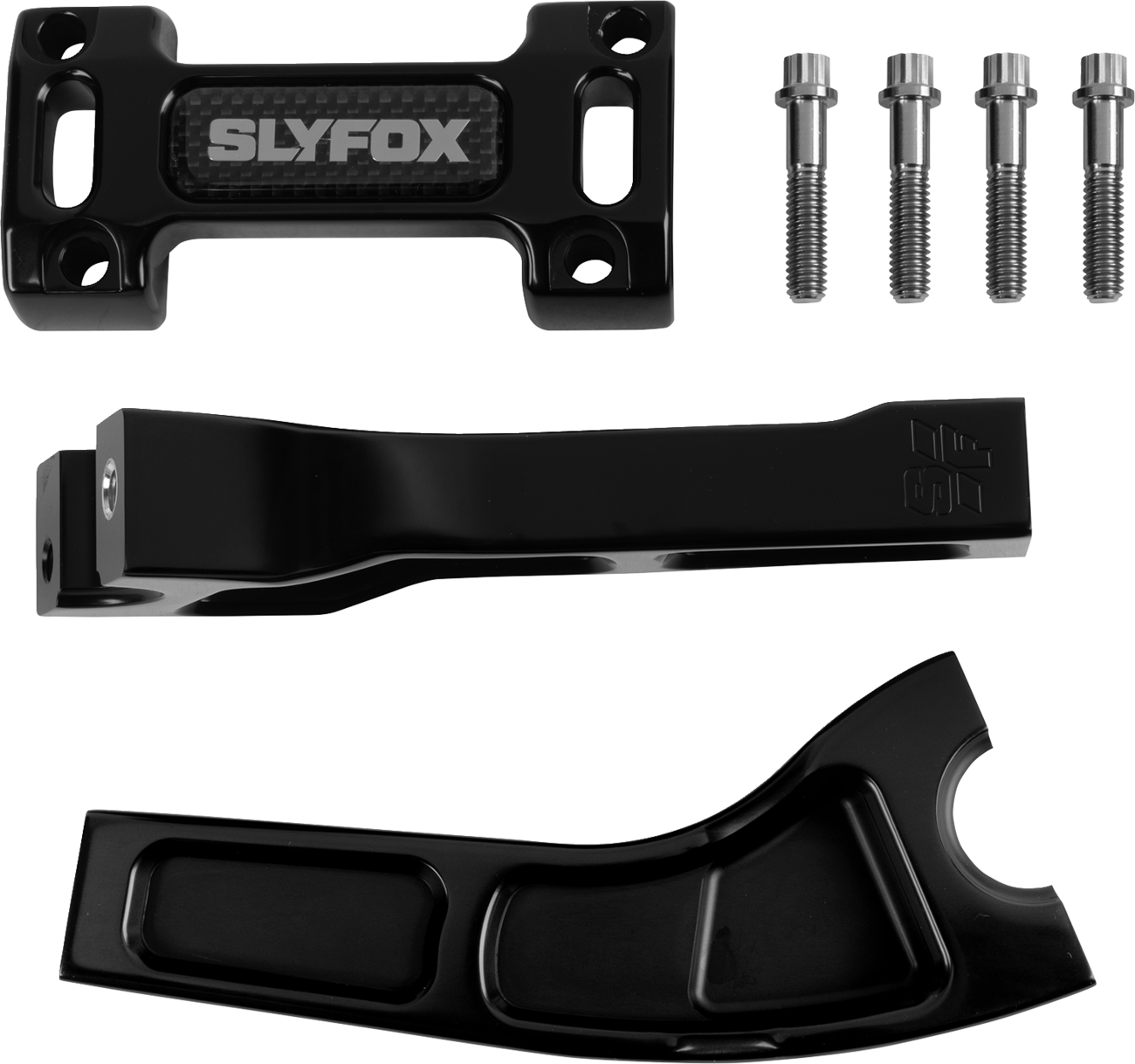 SLYFOX Handlebar Riser Kit - Pullback - 1" Clamping - 6" Rise - Black SF-1002-06-B