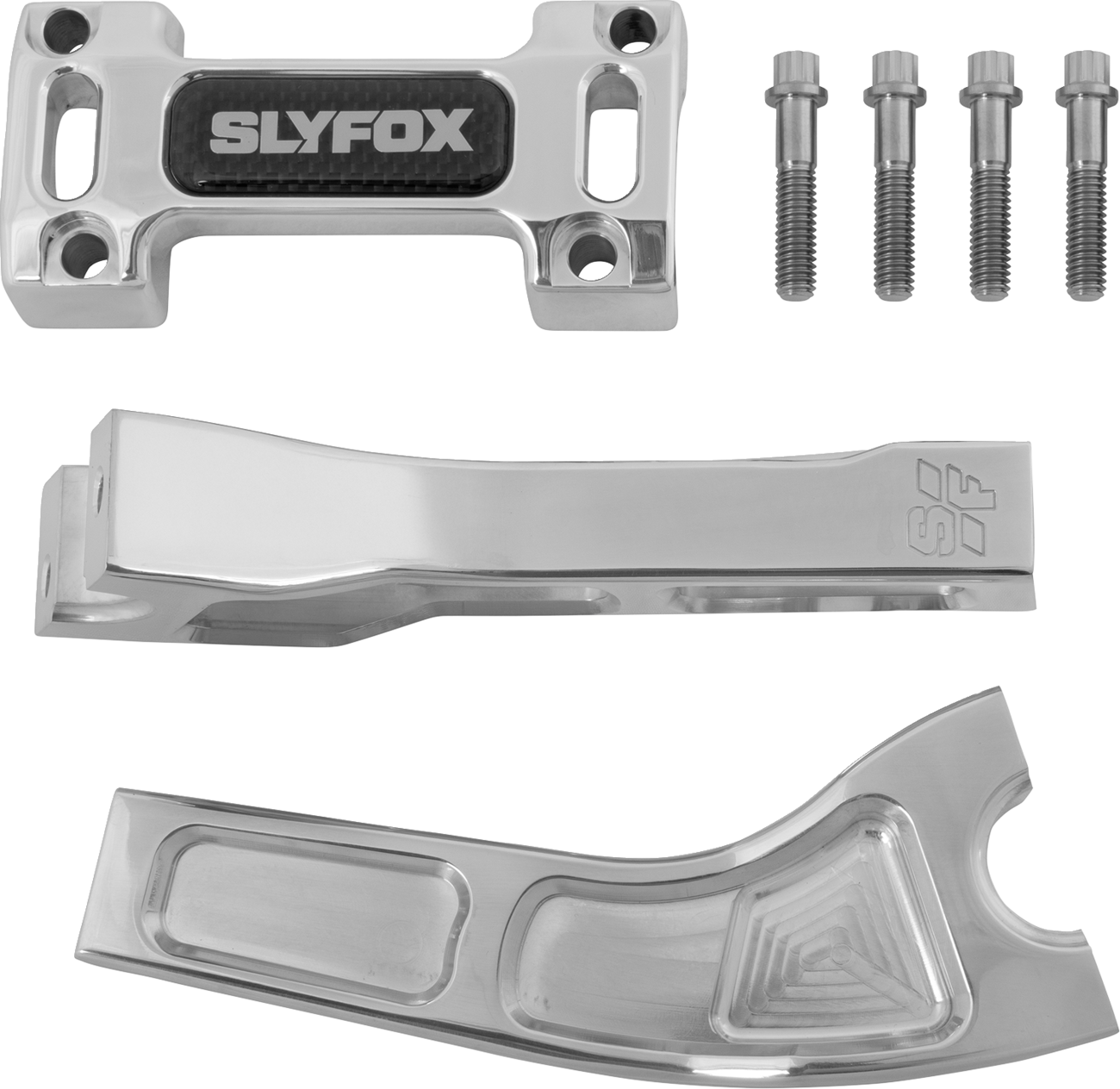 SLYFOX Handlebar Riser Kit - Pullback - 1" Clamping - 6" Rise - Raw SF-1002-06-R