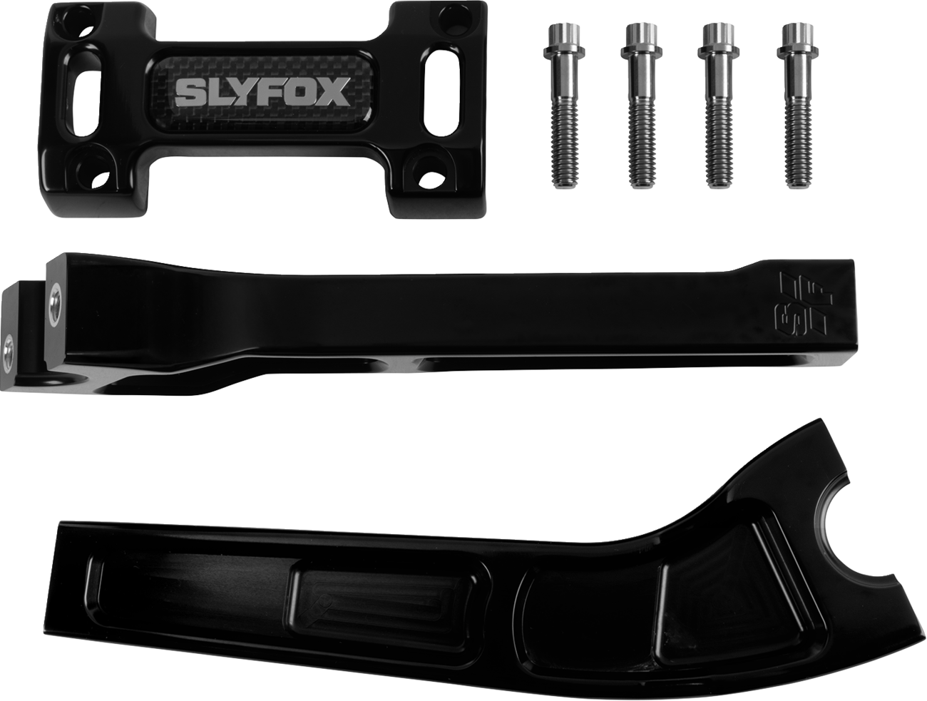 SLYFOX Handlebar Riser Kit - Pullback - 1" Clamping - 8" Rise - Black SF-1002-08-B