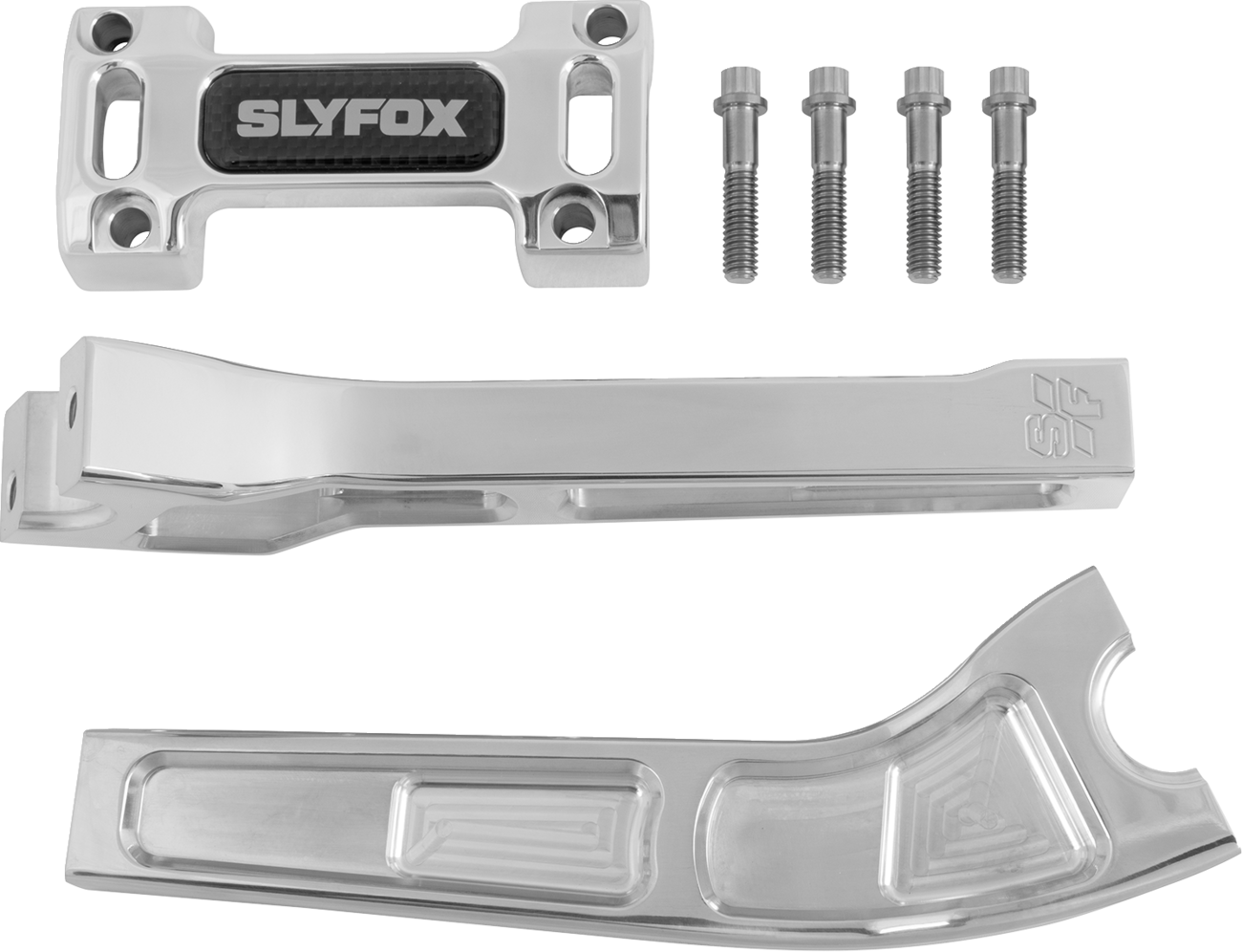 SLYFOX Handlebar Riser Kit - Pullback - 1" Clamping - 8" Rise - Raw SF-1002-08-R