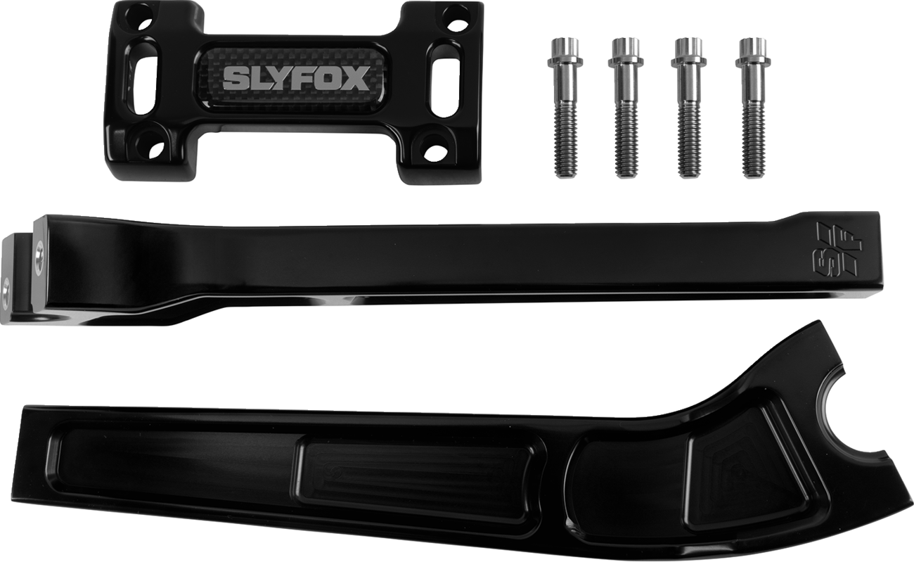 SLYFOX Handlebar Riser Kit - Pullback - 1" Clamping - 10" Rise - Black SF-1002-10-B