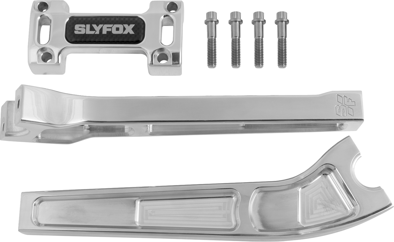 SLYFOX Handlebar Riser Kit - Pullback - 1" Clamping - 10" Rise - Raw SF-1002-10-R