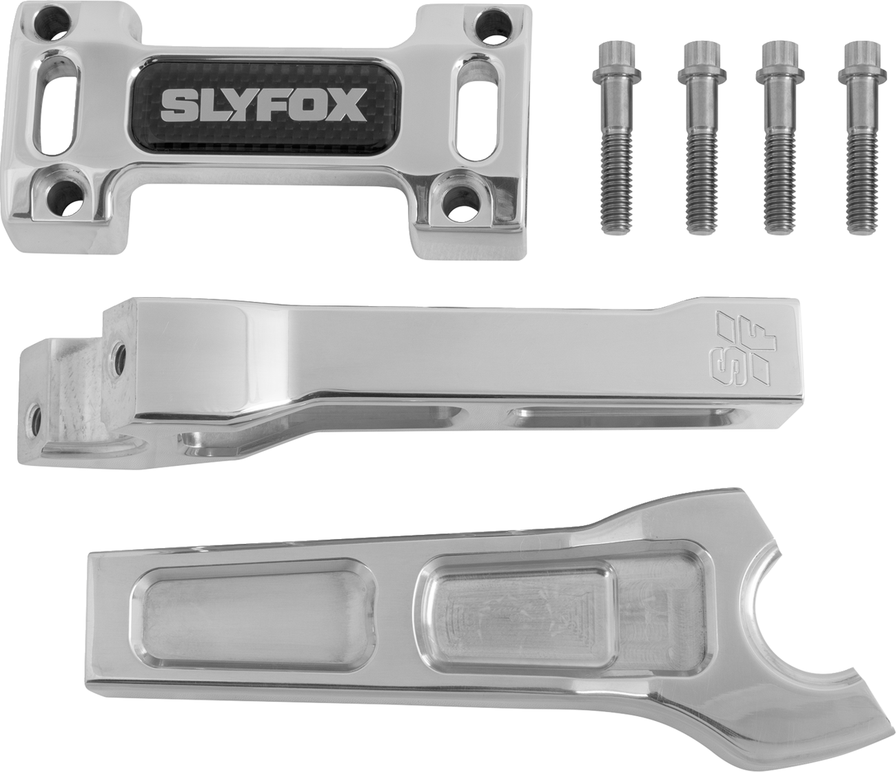 SLYFOX Handlebar Riser Kit - Straight - 1-1/8" Clamping - 6" Rise - Raw SF-1003-06-R