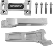 SLYFOX Handlebar Riser Kit - Straight - 1-1/8" Clamping - 6" Rise - Raw SF-1003-06-R
