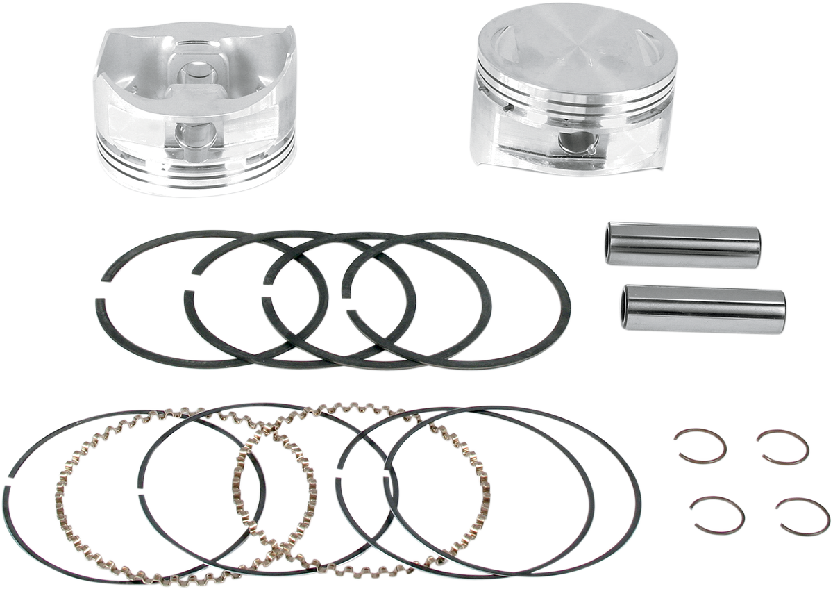 S&S CYCLE Piston Kit - For 100"/107" Super Sidewinder® - 4.000" - +0.010" 92-1401