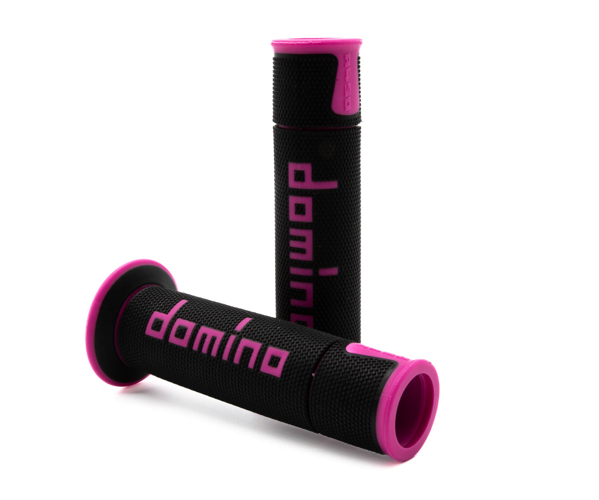 A450 Road Racing Grips Black/Fuchsia Pair