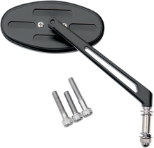 DRAG SPECIALTIES Mirror - Stealth I - Side View - Oval - Black 06400287SC-3N