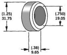 Axle Spacer Zinc 43358 83a 3/4"X0.38"