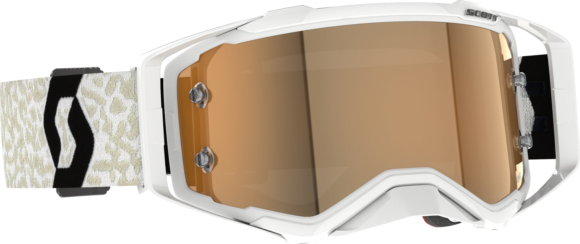 Prospect Amp Gogggle White/Black Gold Chrome Works