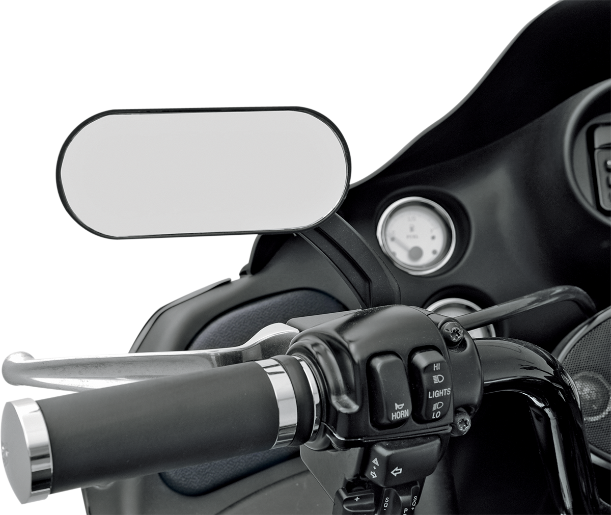 DRAG SPECIALTIES Mirror - Side View - Oval - Black/Matte - Each 0640-0488