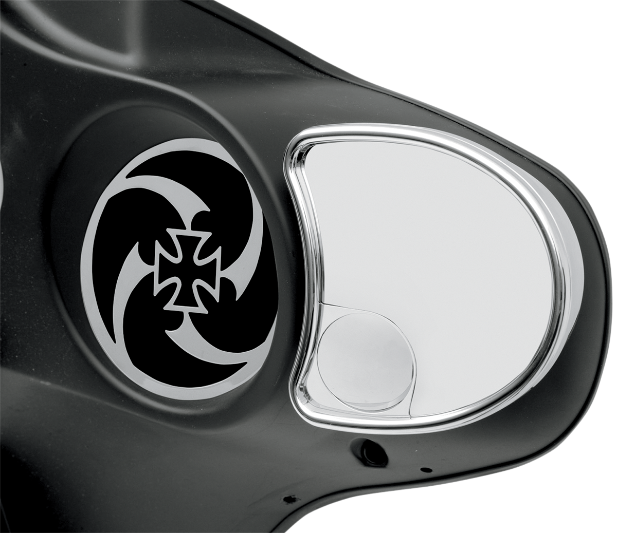 DRAG SPECIALTIES Mirror - Side View w/Blind Spot - Half-Moon - Chrome 77303