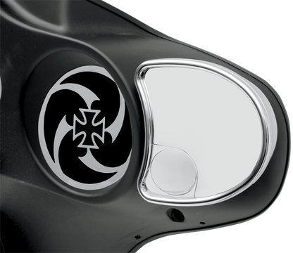 DRAG SPECIALTIES Mirror - Side View w/Blind Spot - Half-Moon - Chrome 77303