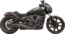 BASSANI XHAUST 4" Slip-On Muffler with Billet End Cap - Black - Scout 8S37B