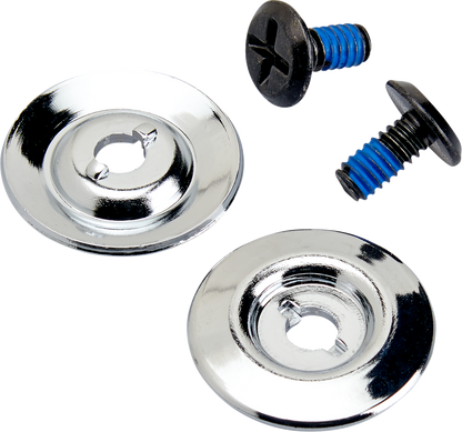 BILTWELL Gen 2 Hardware Kit - Black Screw - Chrome Baseplate 0034-150-62