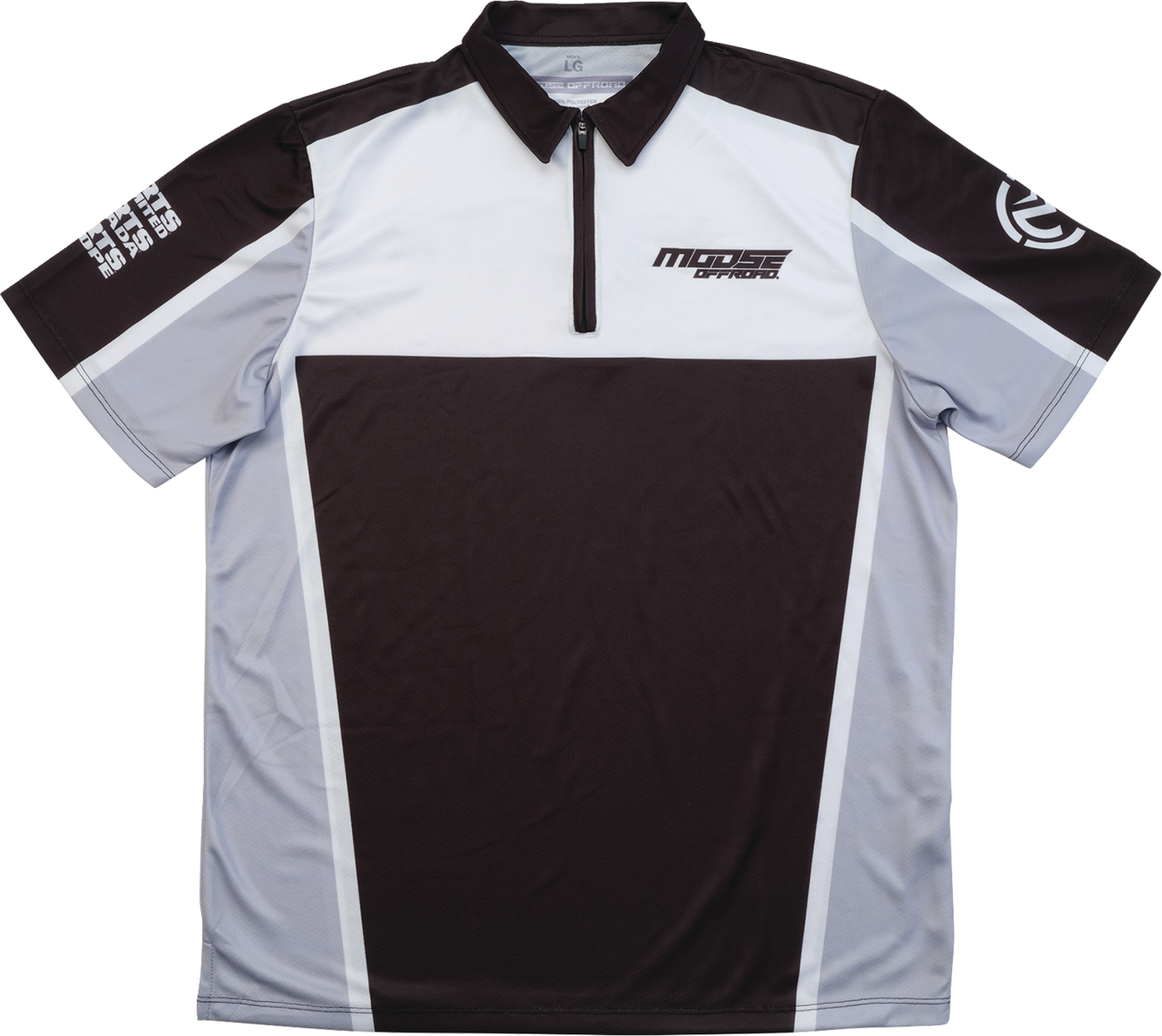 MOOSE OFFROAD Moose Pit Shirt - Black/Gray/White - Large MRS01DS01BKWHLR