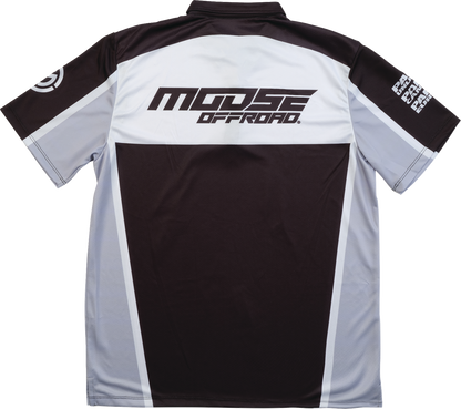 MOOSE OFFROAD Moose Pit Shirt - Black/Gray/White - Medium MRS01DS01BKWHMR