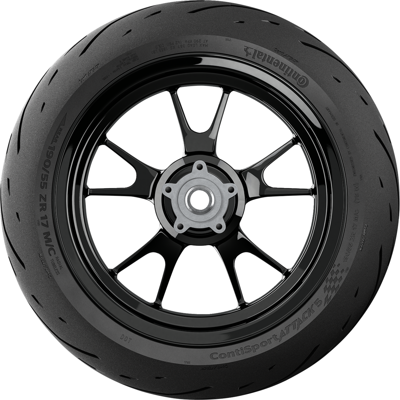 CONTINENTAL Tire - ContiSportAttack 5 - Rear - 190/55ZR17 - (75W) 02447710000