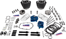 S&S CYCLE 129" Power Package - HPT496 - Chain Drive - Oil Cooled - Black with Highlights - 107" M8 310-1395