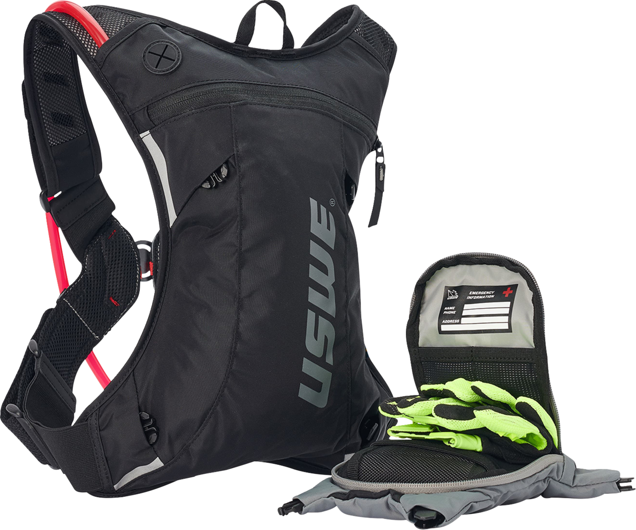 USWE Moto Hydration Pack - 3L - Carbon Black/Gray 5203099001