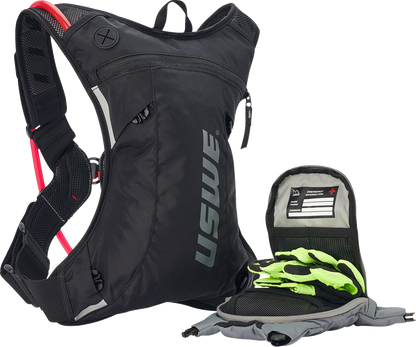 USWE Moto Hydration Pack - 3L - Carbon Black/Gray 5203099001