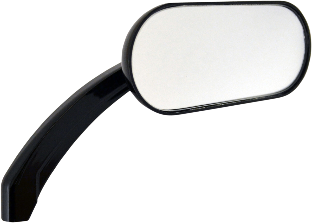 DRAG SPECIALTIES Mirror - Side View - Oval - Gloss/Black - Each 0640-0786