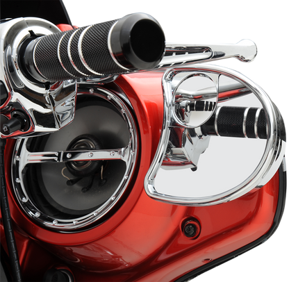 DRAG SPECIALTIES Mirror - Side View w/Blind Spot - Half-Moon - Chrome 77501