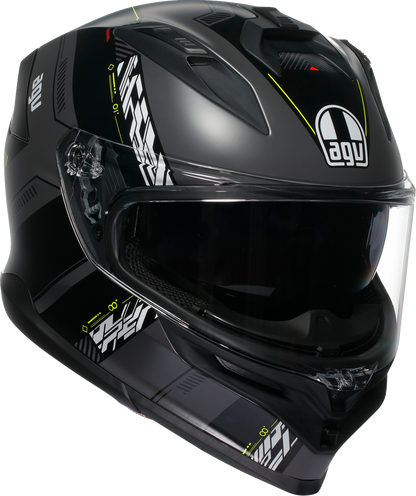 AGV K7 Helmet - Kyber - Matte Gray/Yellow Fluo - 2XL 2118399004-007-XXL