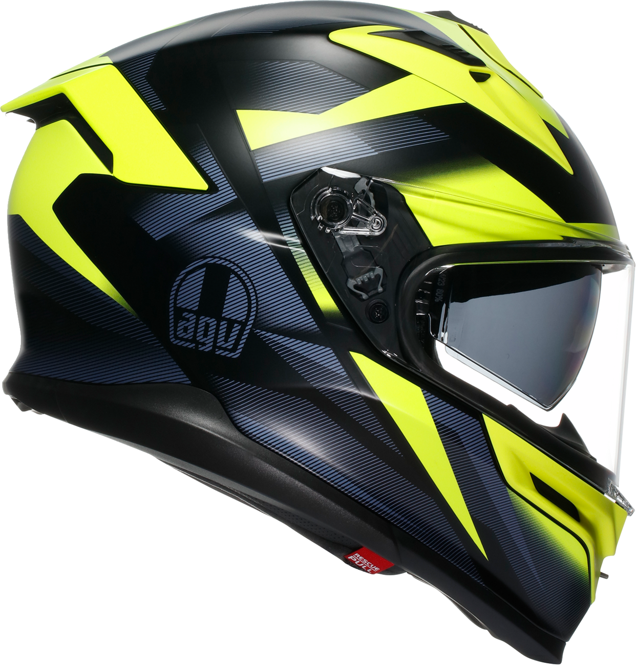 AGV K7 Helmet - Glimpse - Matte Black/Yellow Fluo - Medium 2118399004-006-M