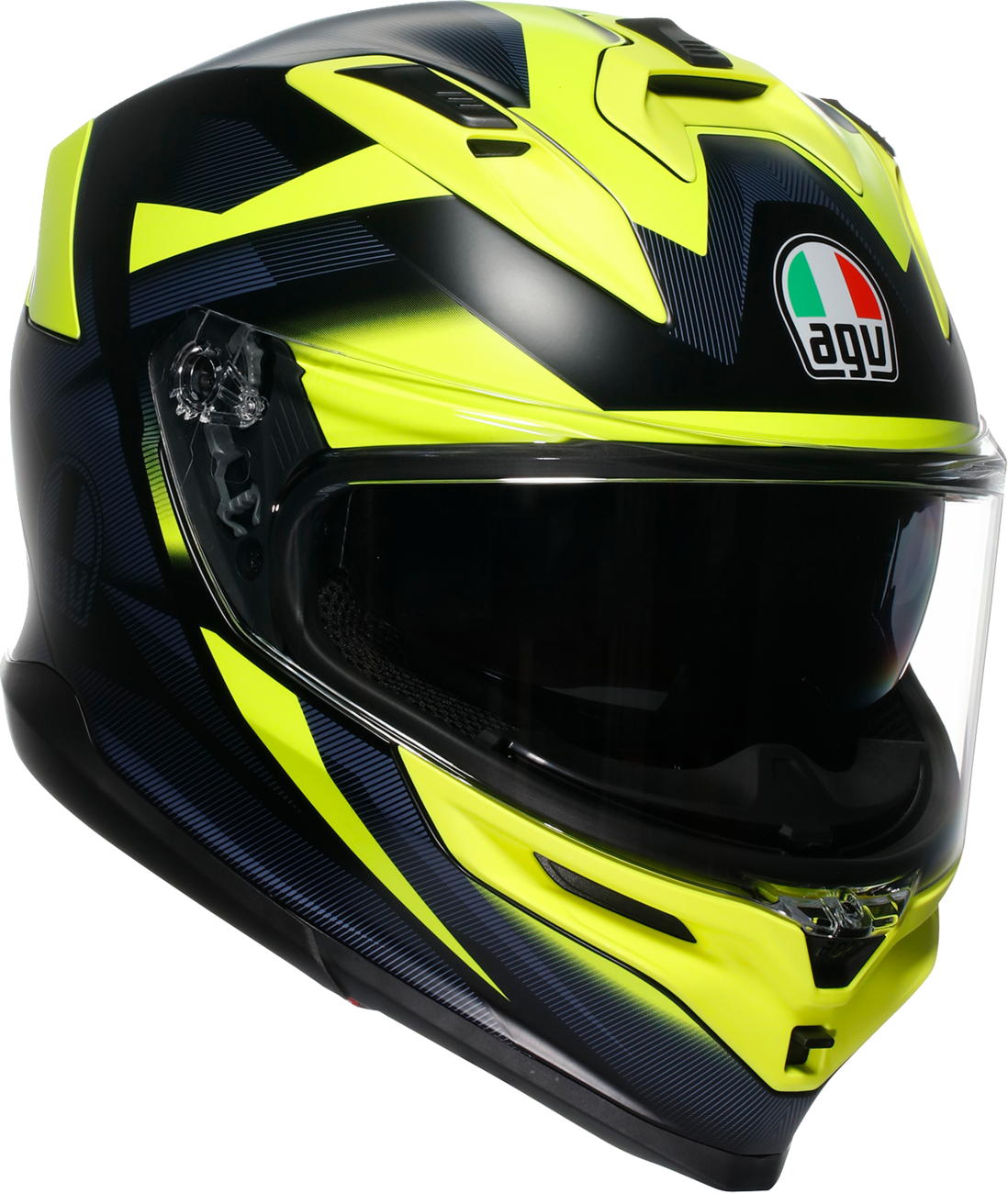 AGV K7 Helmet - Glimpse - Matte Black/Yellow Fluo - XL 2118399004-006-XL