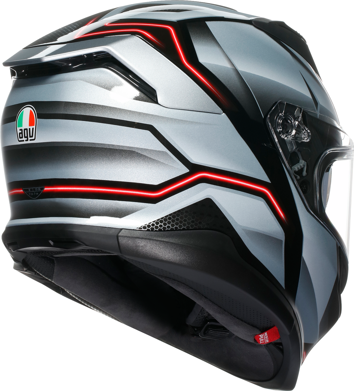 AGV K7 Helmet - Jaeger - Black/Silver - Medium 2118399004-005-M