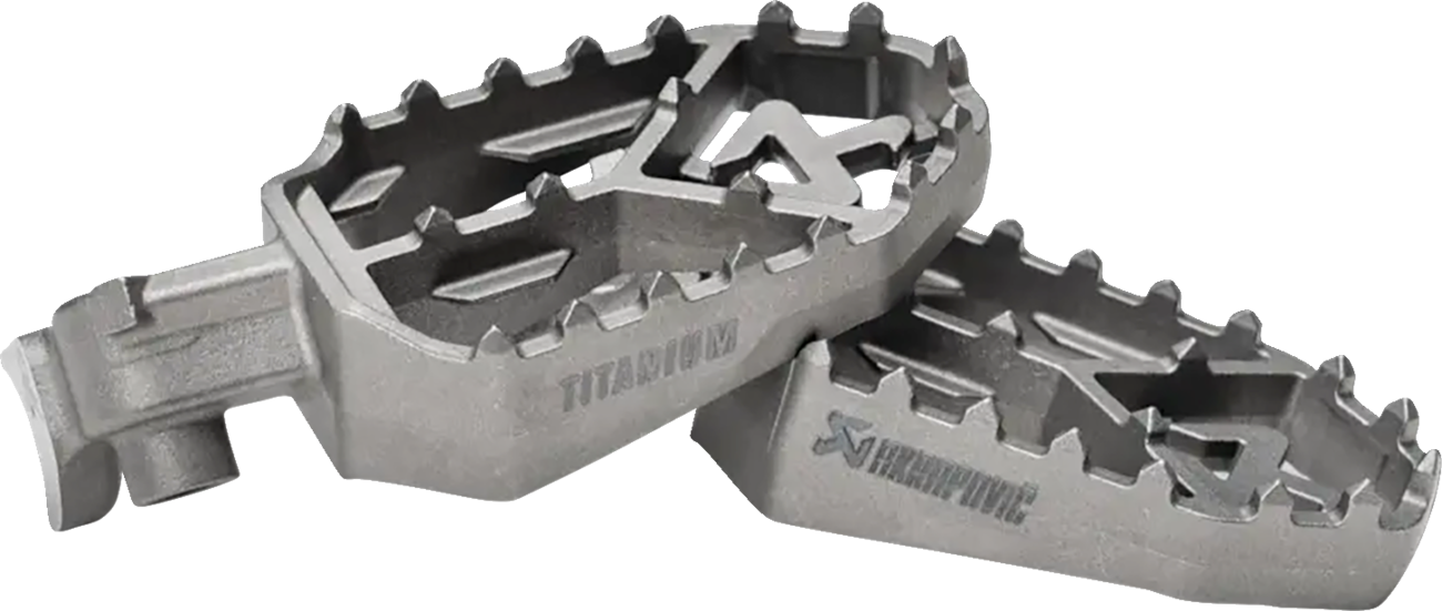 AKRAPOVIC Adventure Foot Pegs - Titanium - Yamaha F-Y7T2